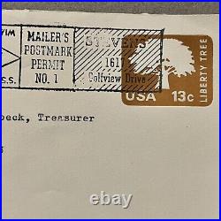 Clearwater Belleair Florida Cover Stevens Golfview Mailer's Postmark To Ny