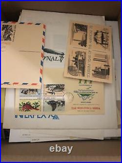 Collection Stock Of Covers Foreign USA Flags Us Un Cover Post Card Box 22