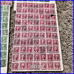 Colorful Lot Early Washington And Franklin U. S. Stamps On Pages #4
