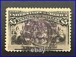 Columbus $5 #245 Used Clean Stamp Free Shipping
