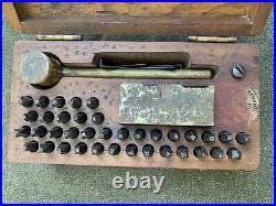 Complete WWI US Army Dog Tag Stamping Kit Marking Outfit for Stamped Metal