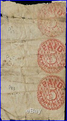 Csa #56x1 Confederate Postmaster's Provisional Used Str/3 CV $490.00 Bp7003