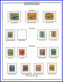 Danish West Indies 1856-1915 Used Collection (9) Pages CV $9,099.80 Wl4089a