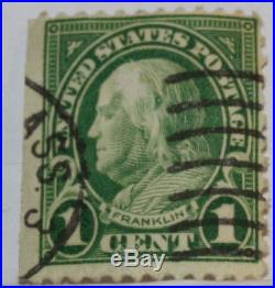 Defect Benjamin Franklin U. S. 1 Cent Rare 1923