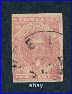 Drbobstamps US CSA Scott #5 Used Confederate Stamp Cat $400