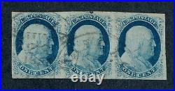Drbobstamps US Scott #9 Used VF Strip of 3 Stamps Cat $300