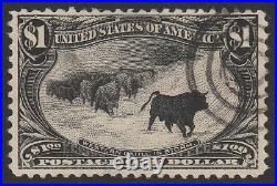 EDSROOM-17886 US Postage 292 Used 1898 Cattle in Storm Small Faults CV$700