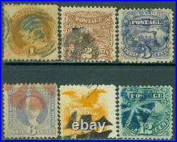 EDW1949SELL USA 1869 Scott #112-17 Used. Minor back faults. Nice Catalog