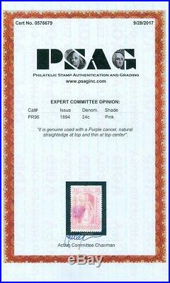 EDW1949SELL USA 1894 Scott #PR96 Used. Rare stamp PSAG Cert. Catalog $4,750.00