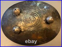 Early Navajo Hand Constructed Trinket Tray Ashtray Hand Stamped Whirling Log