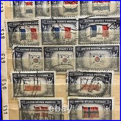 Early U. S. Stamps Lot With Various Country Flags In Stock Page #4