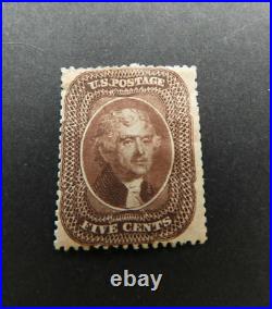 Early US Used Stamp Scott #30A Jefferson Nice