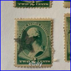 Early Us 2c Washington Stamp Lot Of Fancy Cancels Stars