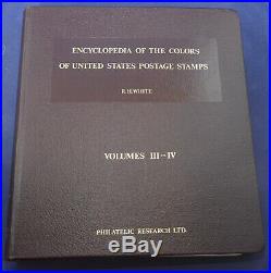 Encyclopedia Of The Colors Of United States Postage Stamps R H White Vols 1 IV
