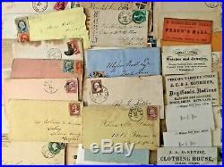 Estate / All 1800's US Cover Lot, Pre Civil War, Civil War, Letters, Stamps