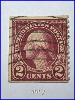 Extremely RARE United States George Washington 2c Postage Stamp, 1923, Edge