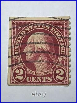 Extremely RARE United States George Washington 2c Postage Stamp, 1923, Edge