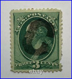 Fancy Cancel Letter C On 3c Green Washington Stamp