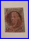 First US Stamp Ben Franklin 1847 Used Great Color Red Cancel 5 Cents