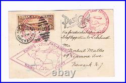 Flown Graf Zeppelin Niagara Falls post card franked by a nice US C14