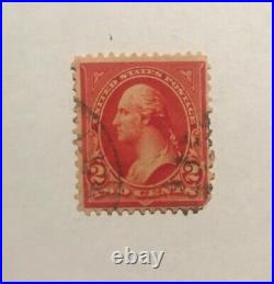 Four different postage stamps RED George Washington 2 cents RARE