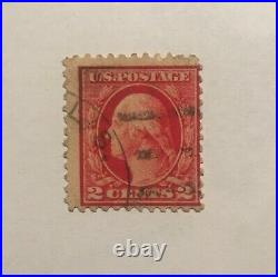 Four different postage stamps RED George Washington 2 cents RARE