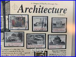 Framed US Post Office Architecture Stamp Series (Complete Set)
