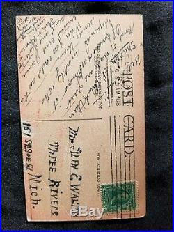 Franklin Blue Green scott#300 Sep 6, 1908 Elkhart Indiana Cancel