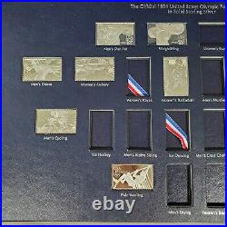 Franklin Mint 1984 United States Olympic Sterling Silver Postage Stamps LE