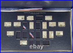 Franklin Mint 1984 United States Olympic Sterling Silver Postage Stamps LE