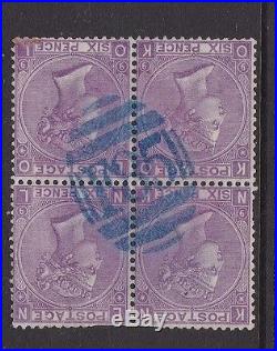 GB used abroad in MAYAGUEZ PORTO RICO F85 6d mauve pl 9 block of 4 NOT PRICED SG