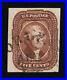 Genuine Scott #12 F-vf Used 1856 Type-i Red Brown 4 Clear Margins Town Cancel