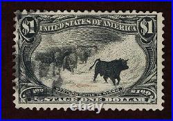 Genuine Scott #292 F-vf Used 1898 Cattle In Storm $1 Trans-miss Exposition 11147