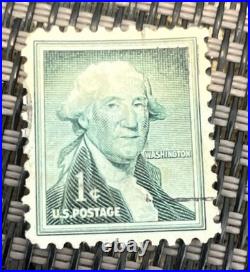 George Washington 1 Cent Rare vintage Stamp United states postage 1954 USED
