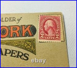 George Washington 2 Cent Red Stamp On New York Postcard Never Cancelled #444