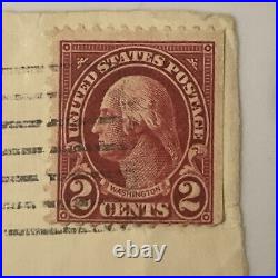 George Washington 2-Cent Stamp Used, Straight Edge right side, Rare 1923