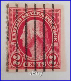 George Washington 2 cents used red postage stamp