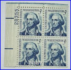 George Washington 5 Cent BLUE United States POSTAGE STAMP MNH Mint Lot Unshaven