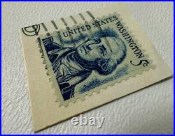 George Washington 5 Cent Blue United States Postage Stamp Vintage