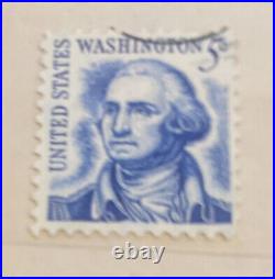 George Washington 5 cent blue United States Postage 1967 Rare Used Antique stamp
