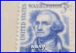George Washington 5 cent blue United States Postage 1967 Rare Used Antique stamp