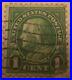 George Washington One Cent Stamp And Benjamin Franklin One Cent Stamp