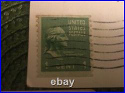 George Washington One Cent Stamp And Benjamin Franklin One Cent Stamp