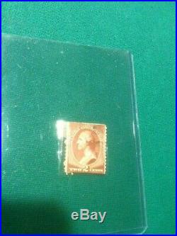 George Washington RARE 2 cent stamp Fancy Cancel Red Brown Color Free Shipping