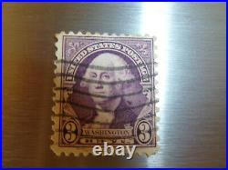 George Washington Stamp USA Rare 3 Cent Purple Violet Circa. 1931-1940