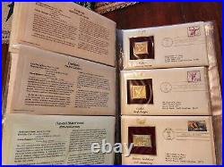 Golden Replicas Of United States Stamps 22k Gold Book of 29 stamps 1983, 84-1991