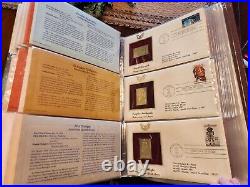 Golden Replicas Of United States Stamps 22k Gold Book of 29 stamps 1983, 84-1991
