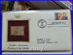 Golden Replicas Of United States Stamps 22k Gold Book of 75 stamps 2001-2002