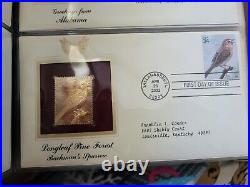 Golden Replicas Of United States Stamps 22k Gold Book of 75 stamps 2001-2002