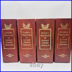 Golden Replicas Of United States Stamps Lot 4 Binders Over 150 22kt Gold Stamps